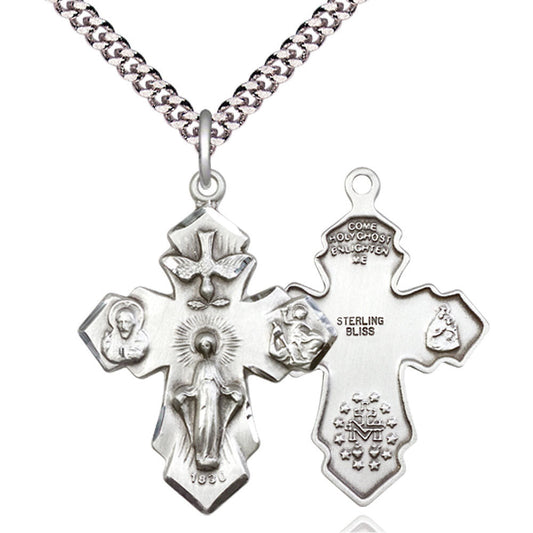 Sterling Silver 4-Way Pendant - 0048SS
