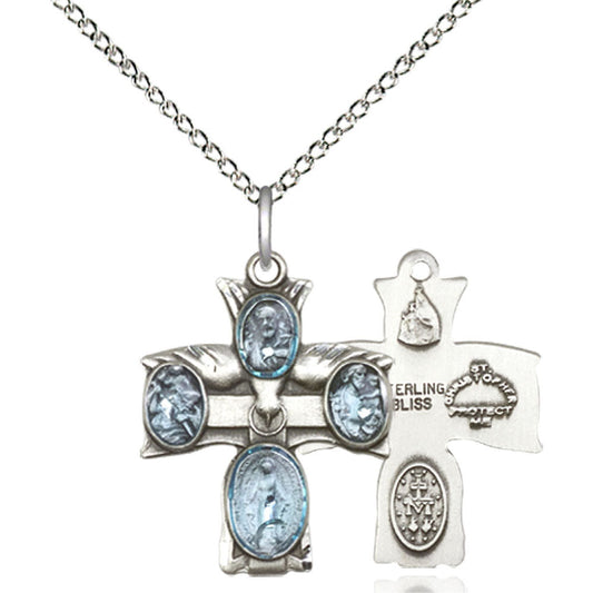 Sterling Silver 4-Way Pendant - 0049ESS