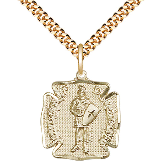 Gold Filled Saint Florian Pendant - 0070GF
