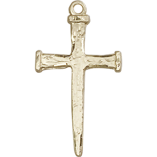 14kt Gold Nail Cross Pendant - 0085KT