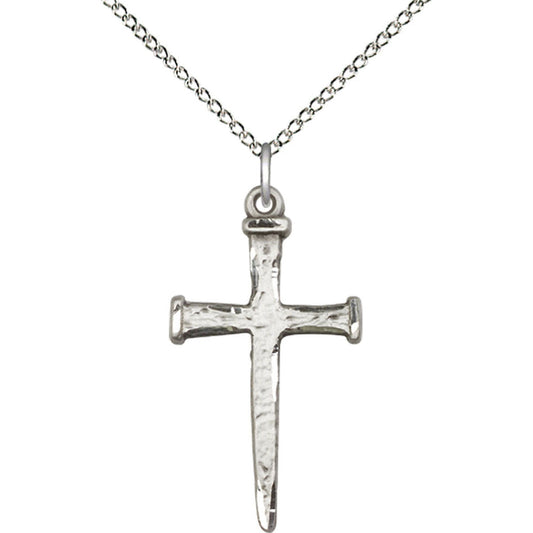Sterling Silver Nail Cross Pendant - 0085SS