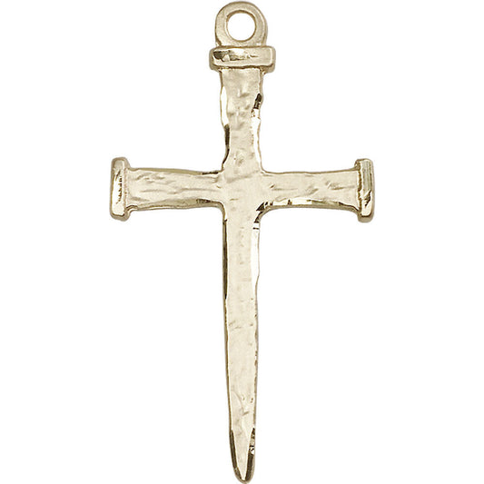 14kt Gold Nail Cross Pendant - 0086KT