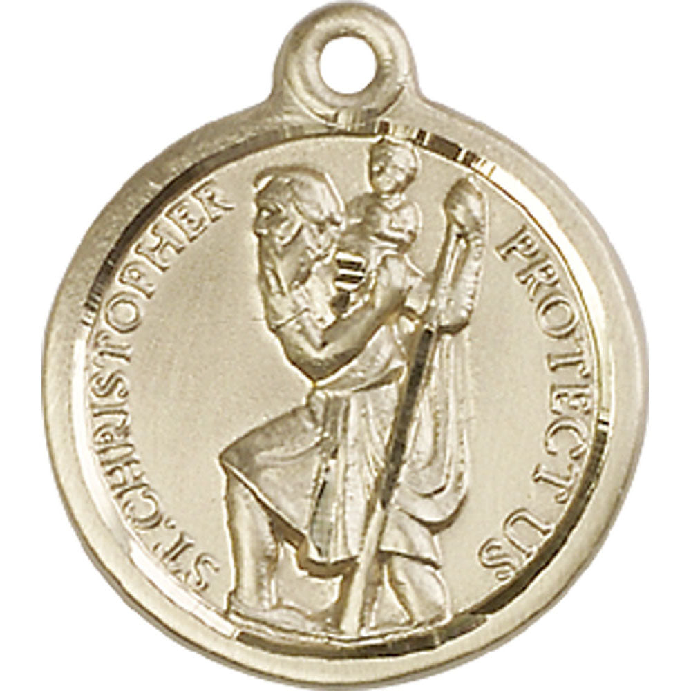 14kt Gold Saint Christopher Pendant - 0192CKT