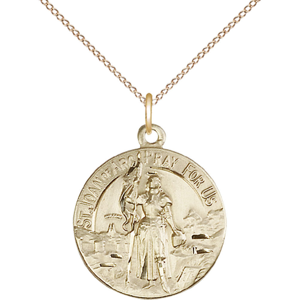 Gold Filled Saint Joan of Arc Pendant - 0193GF