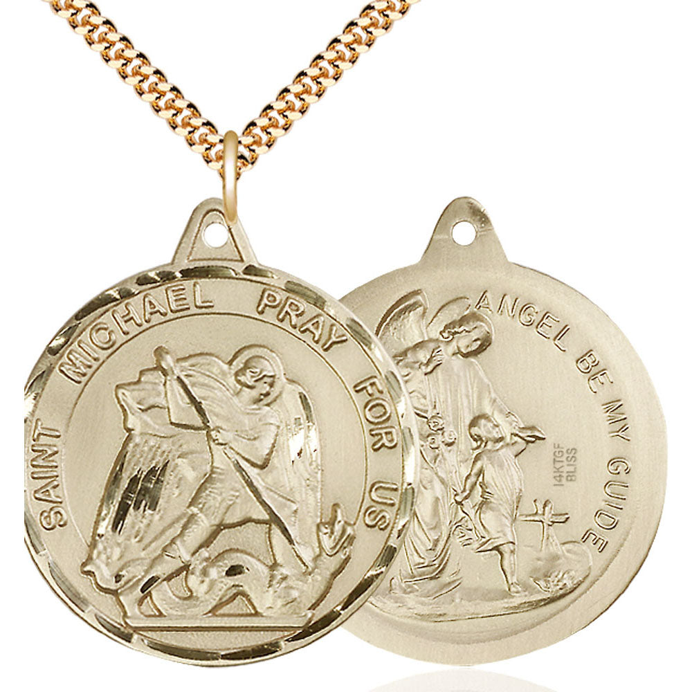 Gold Filled Saint Michael the Archangel Pendant - 0201RGF