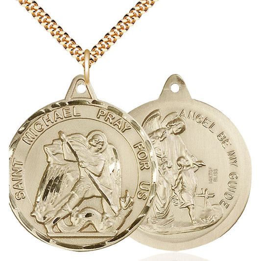 Gold Filled Saint Michael the Archangel Pendant - 0201RGF