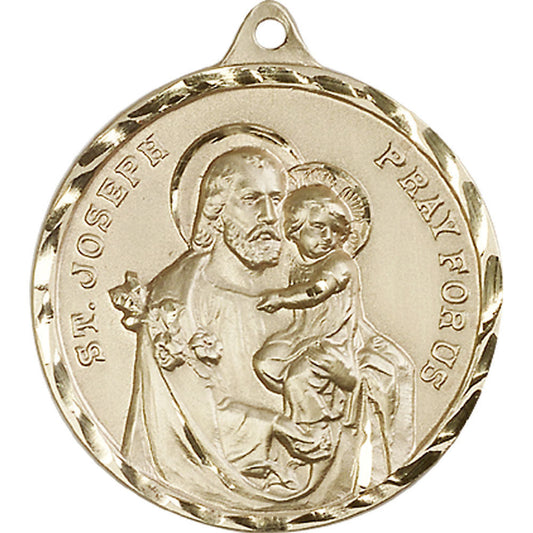 14kt Gold Saint Joseph Pendant - 0203KKT