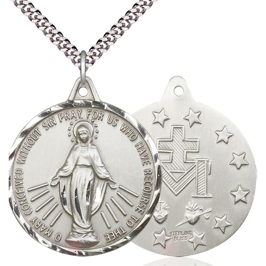 Sterling Silver Miraculous Pendant - 0203MSS