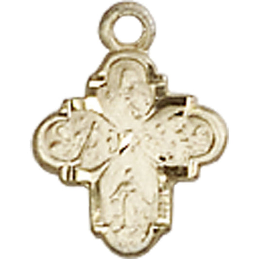 14kt Gold 4-Way Pendant - 0207PLKT