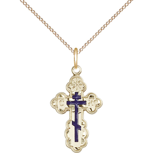 Gold Filled Saint Olga Cross Pendant - 0256EGF