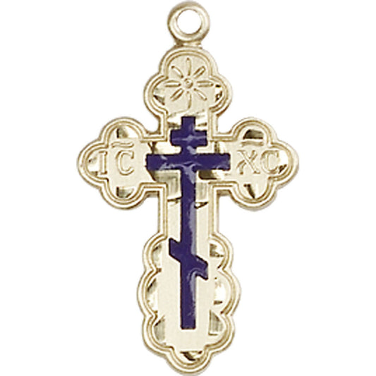 14kt Gold Saint Olga Cross Pendant - 0256EKT