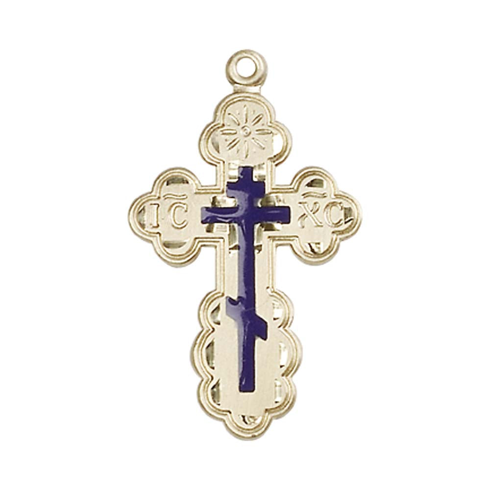 14kt Gold Saint Olga Cross Pendant - 0257EKT