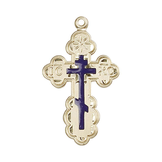 14kt Gold Saint Olga Cross Pendant - 0257EKT