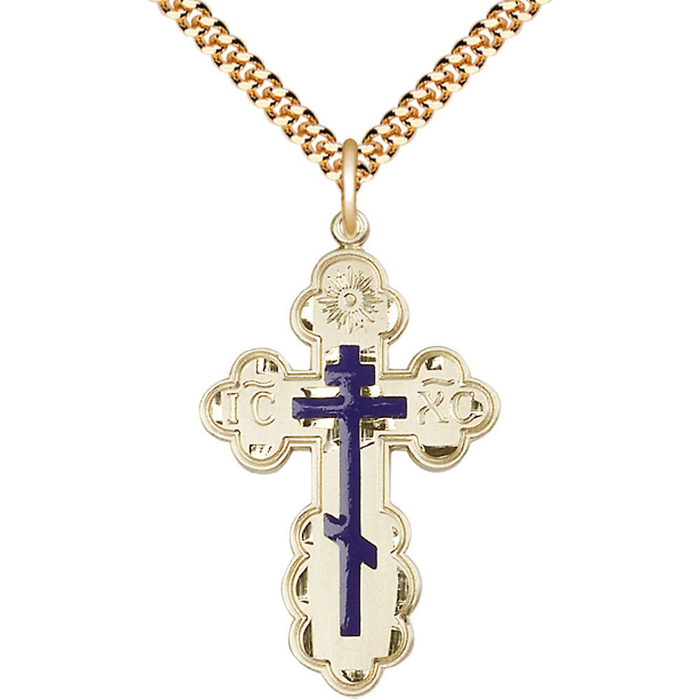 Gold Filled Saint Olga Cross Pendant - 0258EGF