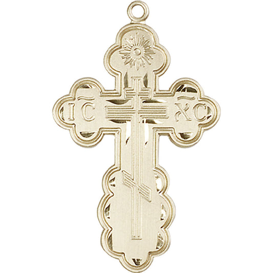14kt Gold Saint Olga Cross Pendant - 0258KT