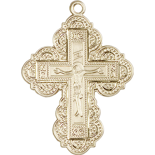 14kt Gold Irene Cross Pendant - 0266KT