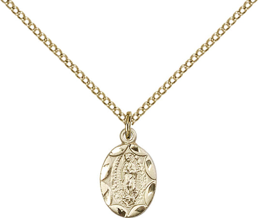 Gold Filled Our Lady of Guadalupe Pendant - 0301FGF