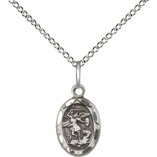 Sterling Silver Saint Michael the Archangel Pendant - 0301RSS