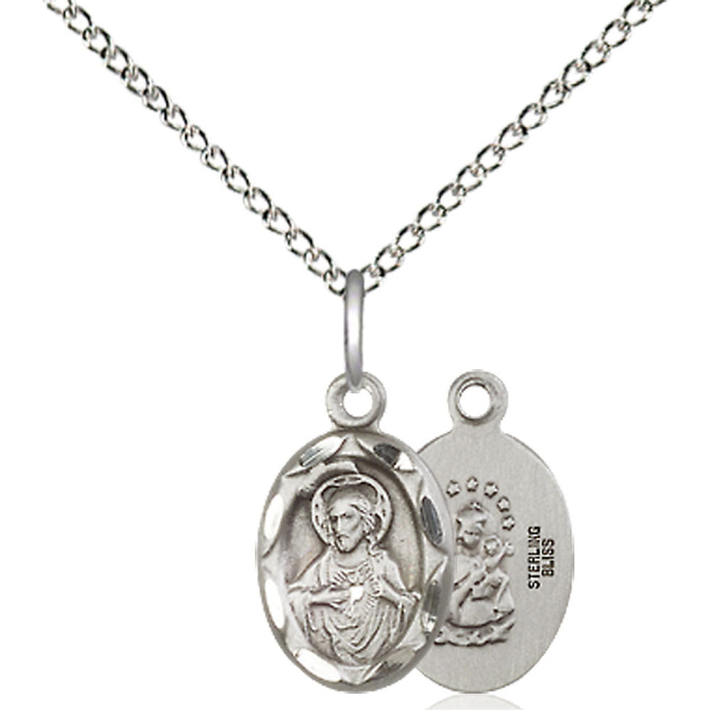 Sterling Silver Scapular Pendant - 0301SSS