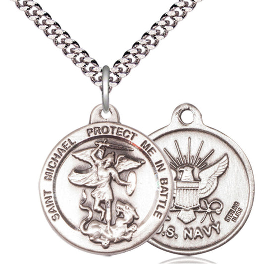 Sterling Silver Saint Michael the Archangel Pendant - 0344SS6