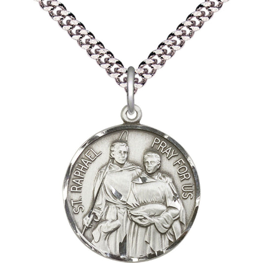 Sterling Silver Saint Raphael Pendant - 0409SS