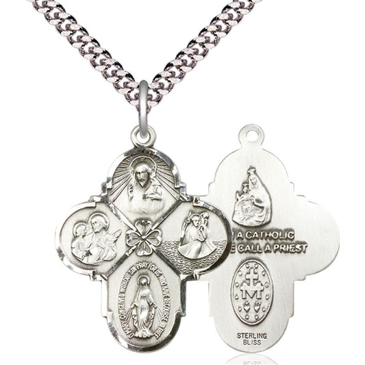 Sterling Silver 4-Way Pendant - 0478SS