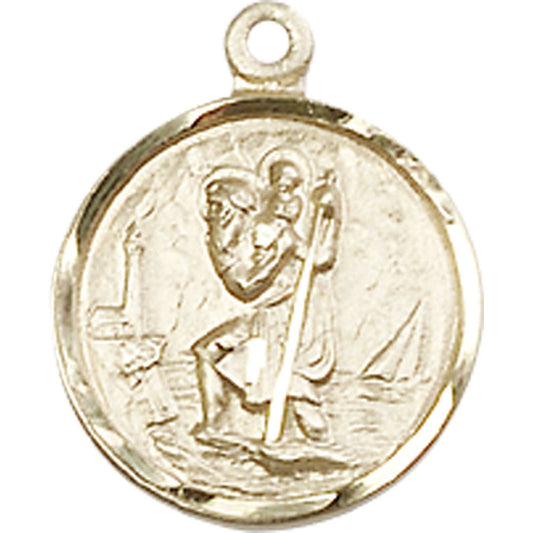 14kt Gold Saint Christopher Pendant - 0601CKT