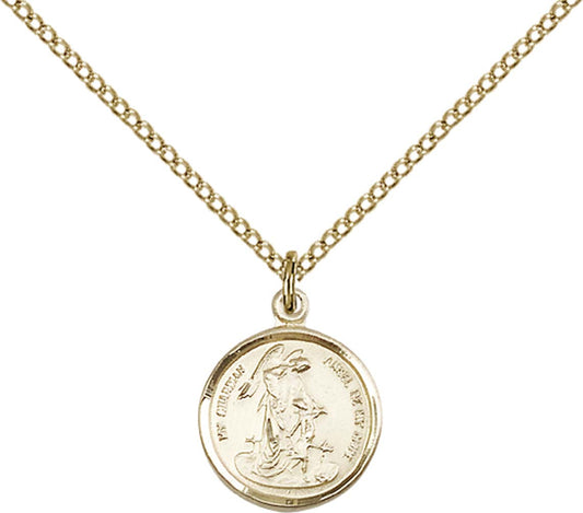 Gold Filled Guardian Angel Pendant - 0601EGF