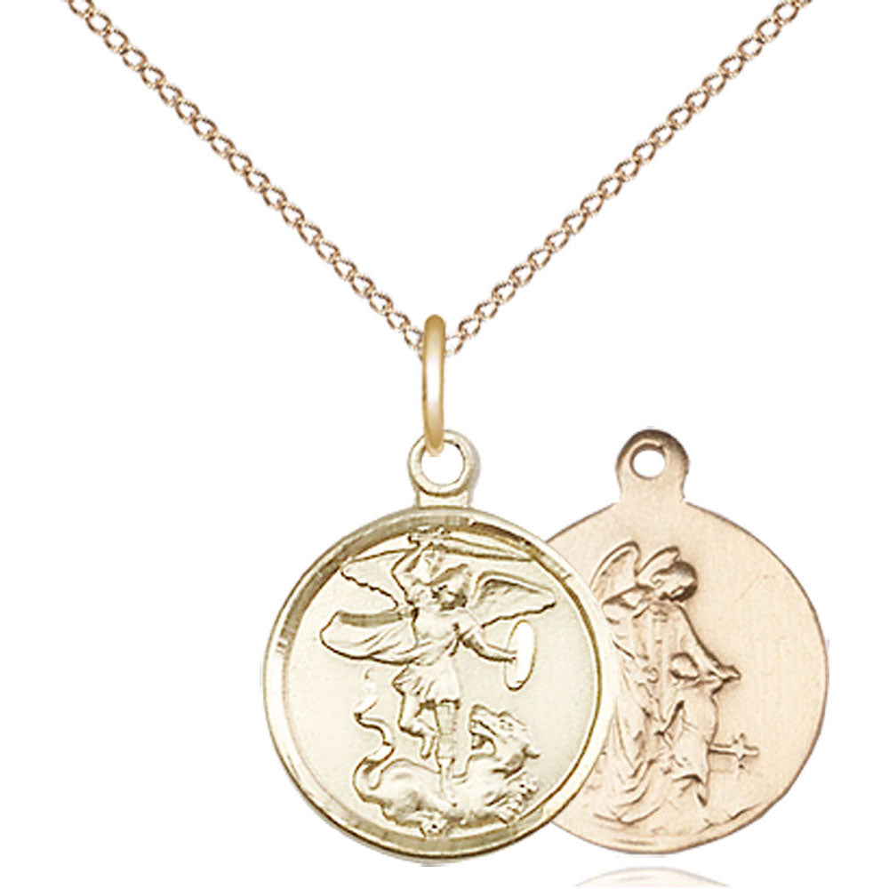 Gold Filled Saint Michael the Archangel Pendant - 0601RGF