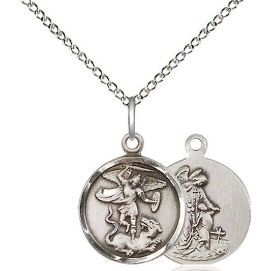 Sterling Silver Saint Michael the Archangel Pendant - 0601RSS