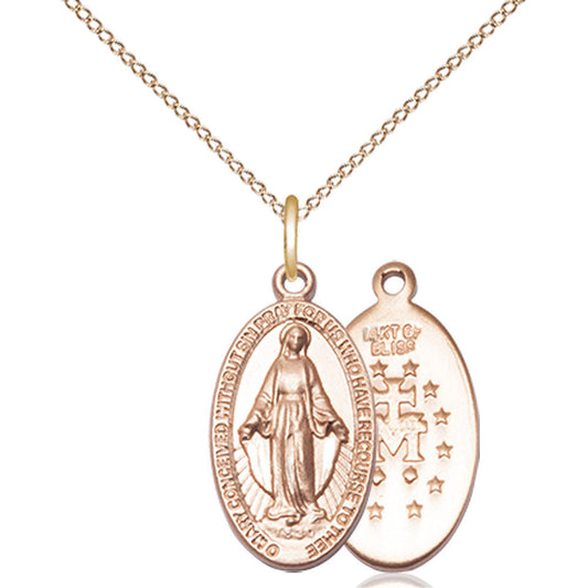 Gold Filled Miraculous Pendant - 0609GF