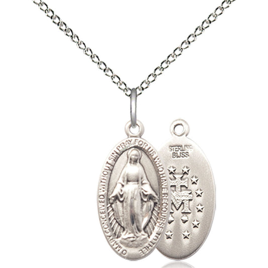 Sterling Silver Miraculous Pendant - 0609SS