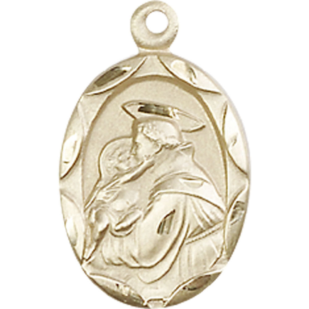 14kt Gold Saint Anthony of Padua Pendant - 0612DKT