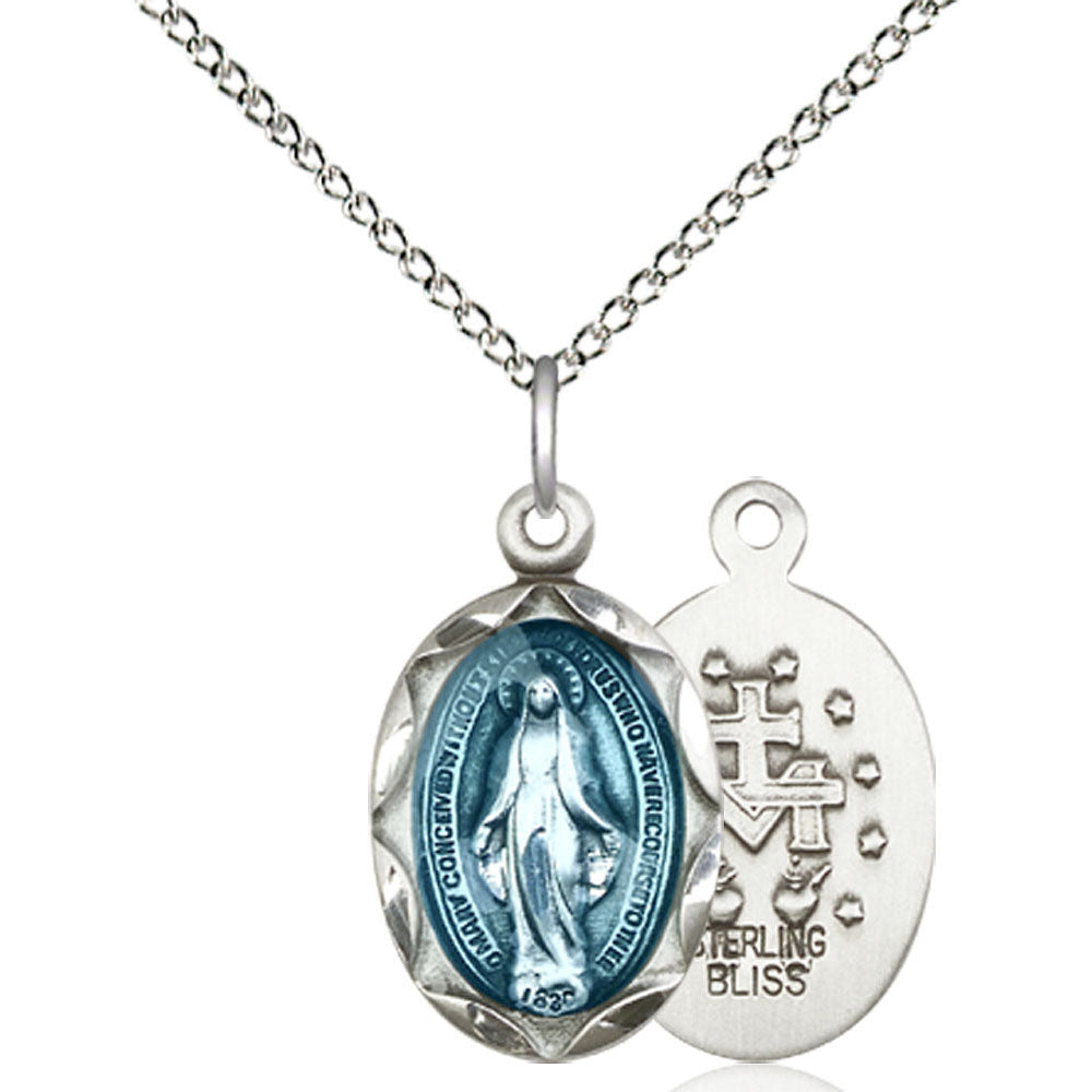 Sterling Silver Miraculous Pendant - 0612EMSS