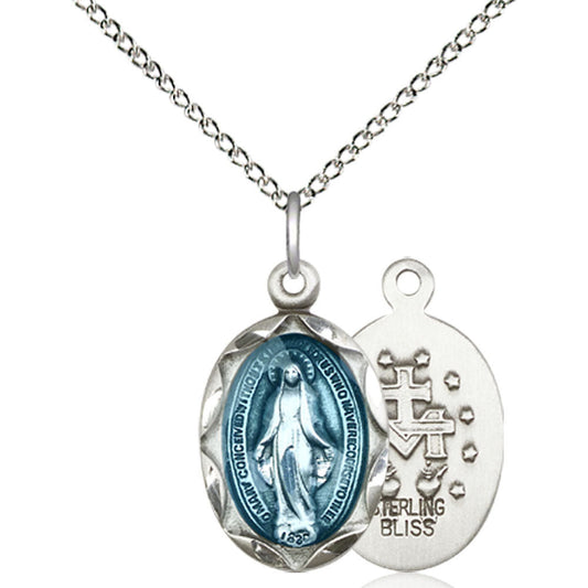 Sterling Silver Miraculous Pendant - 0612EMSS