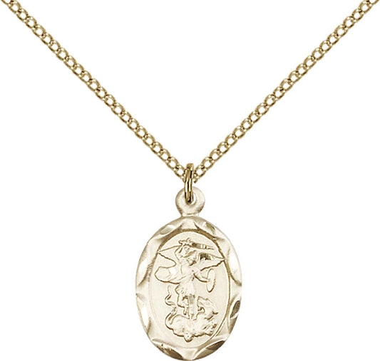 Gold Filled Saint Michael the Archangel Pendant - 0612RGF