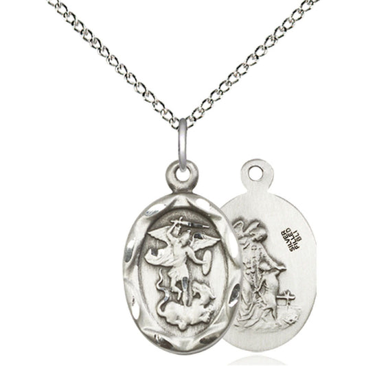 Sterling Silver Saint Michael the Archangel Pendant - 0612RSS