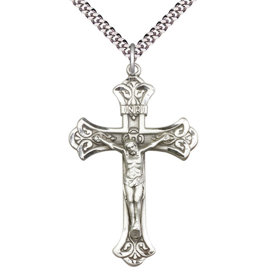 Sterling Silver Crucifix Pendant - 0642SS
