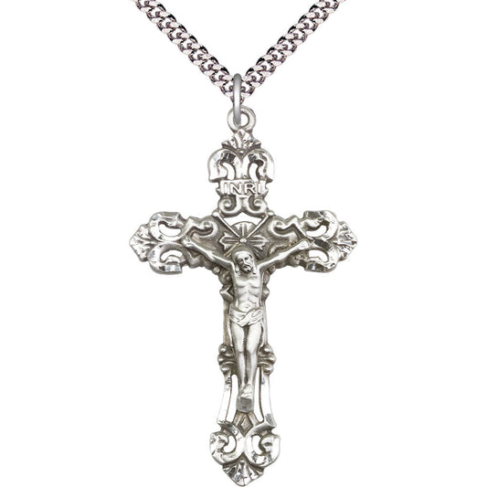 Sterling Silver Crucifix Pendant - 0648SS