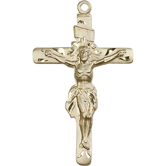 14kt Gold Crucifix Pendant - 0668KT