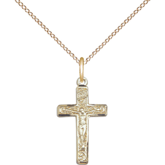 Gold Filled Crucifix Pendant - 0672GF