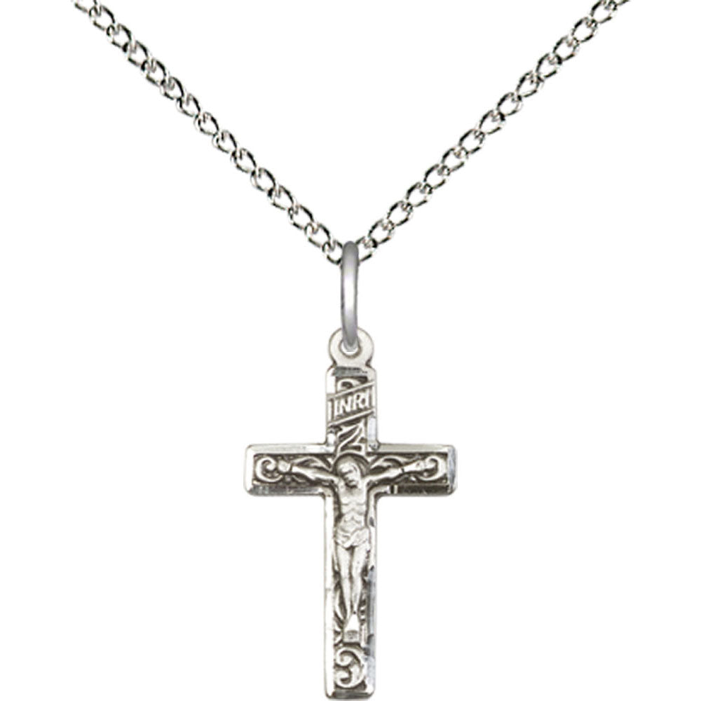 Sterling Silver Crucifix Pendant - 0672SS