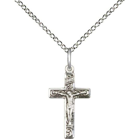 Sterling Silver Crucifix Pendant - 0672SS