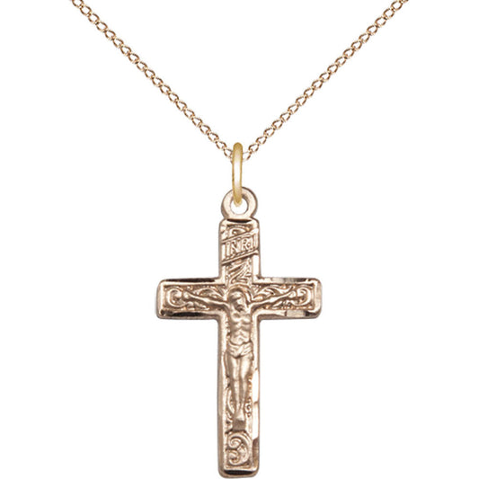 Gold Filled Crucifix Pendant - 0673GF