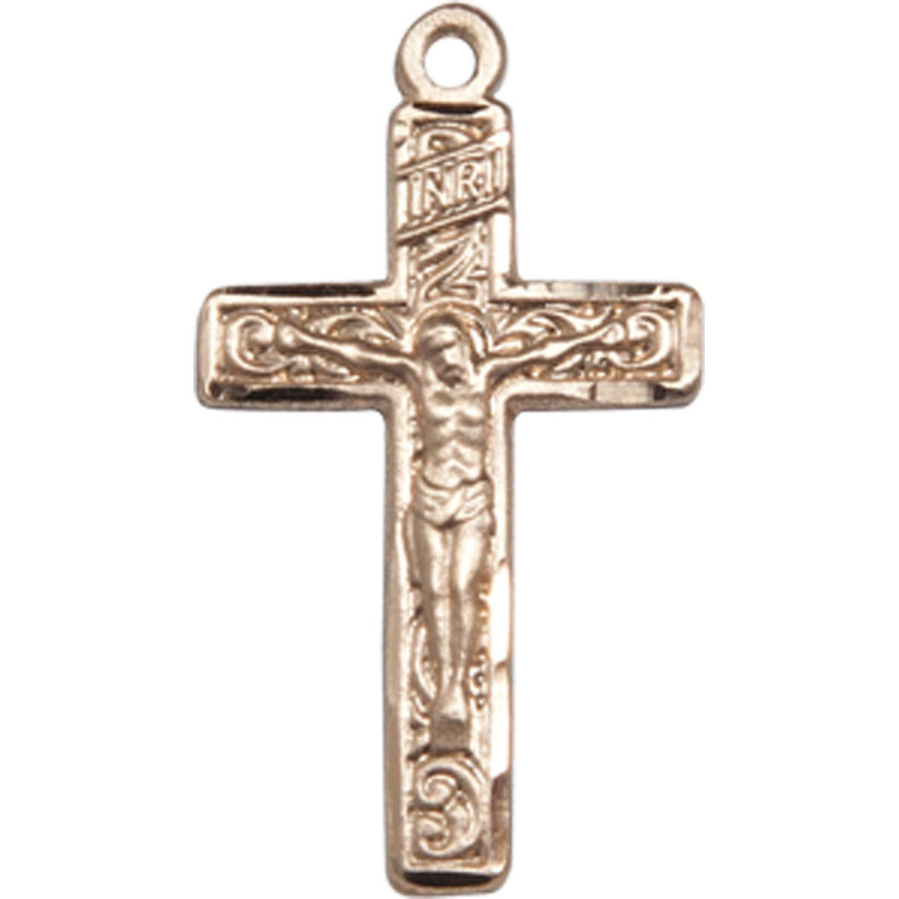 14kt Gold Crucifix Pendant - 0673KT