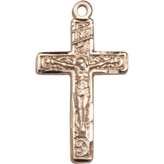 14kt Gold Crucifix Pendant - 0673KT