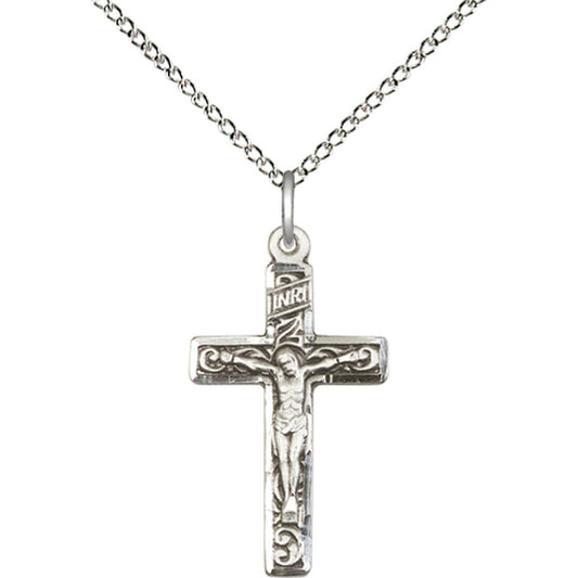 Sterling Silver Crucifix Pendant - 0673SS