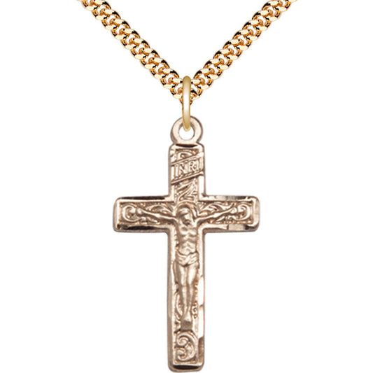 Gold Filled Crucifix Pendant - 0674GF
