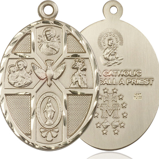 14kt Gold 5-Way / Holy Spirit Pendant - 0680KT