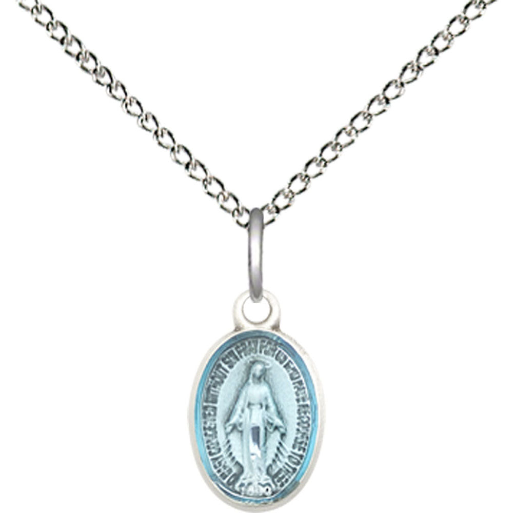 Sterling Silver Miraculous Pendant - 0702EMSS